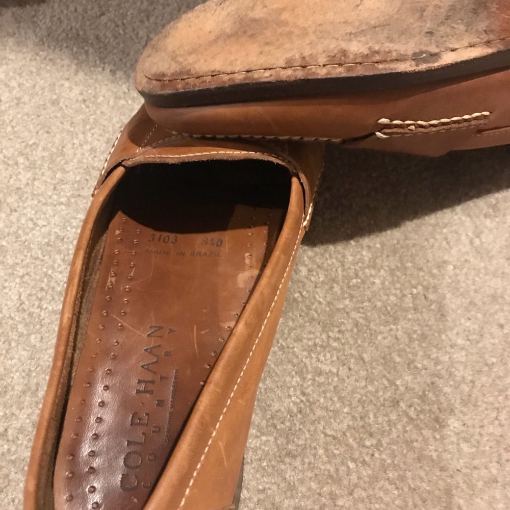Shoes tan loafers